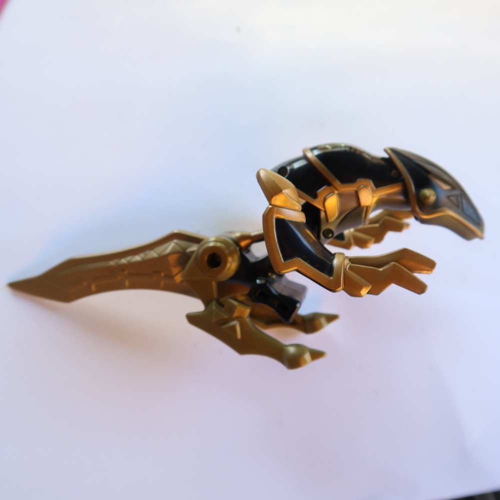 Power Rangers Vintage 2003 Dino Force Extendable Black Dinosaur Bandai 6 inch
